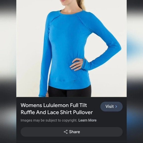 Lululemon full tilt ruffled lace pullover size small - Picture 8 of 8
